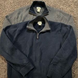L.L. Bean Quater Zip Mens BUNDLE of 2 both size XL